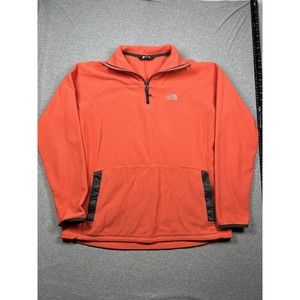 The North Face Fleece Jacket 1/4‎ Zip Orange Women's L Pullover Lightweight